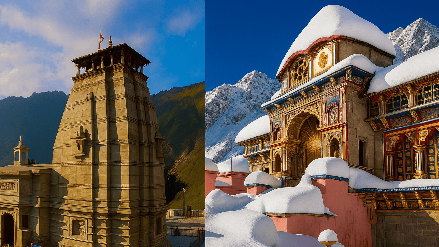 Badrinath Temple Remains Closed for 6 Months Every year due to heavy snowfall and adobe is worshiped at Narsingh Temple in Joshimath.