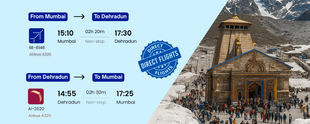 Mumbai to Dehradun Direct Flight