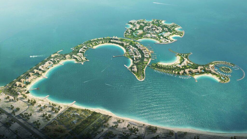 Luxurious private islands with pristine beaches, modern villas, and marina facilities in a stunning Mediterranean setting, exclusive to discerning buyers.