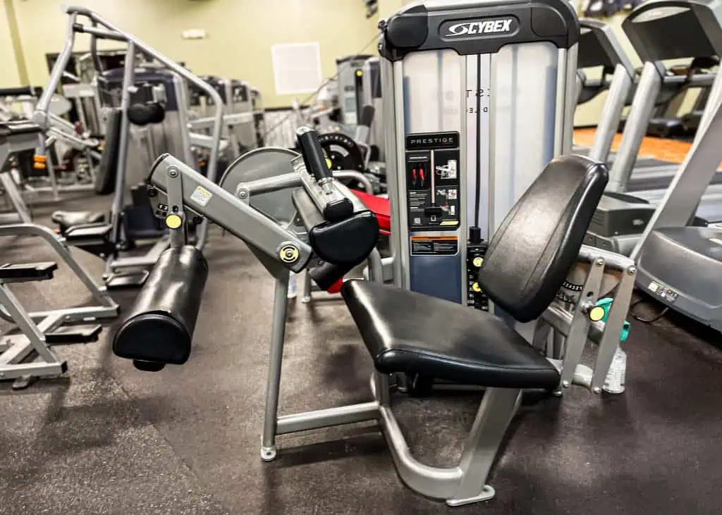 Cybex leg curl machine at Triangle Fitness in Arcadia and Welcome, NC.
