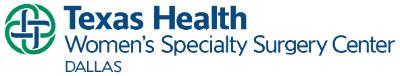 Logo of Texas Health Women's Specialty Surgery Center in Dallas, featuring the Texas Health logo and center name.