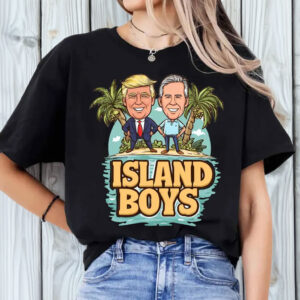 Island Boys Trump Epstein T-Shirt – Cartoon Meme Graphic Tee, Epstein Files Shirt
