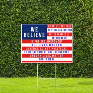 Conservative We Believe, 2nd Amendment Yard Sign