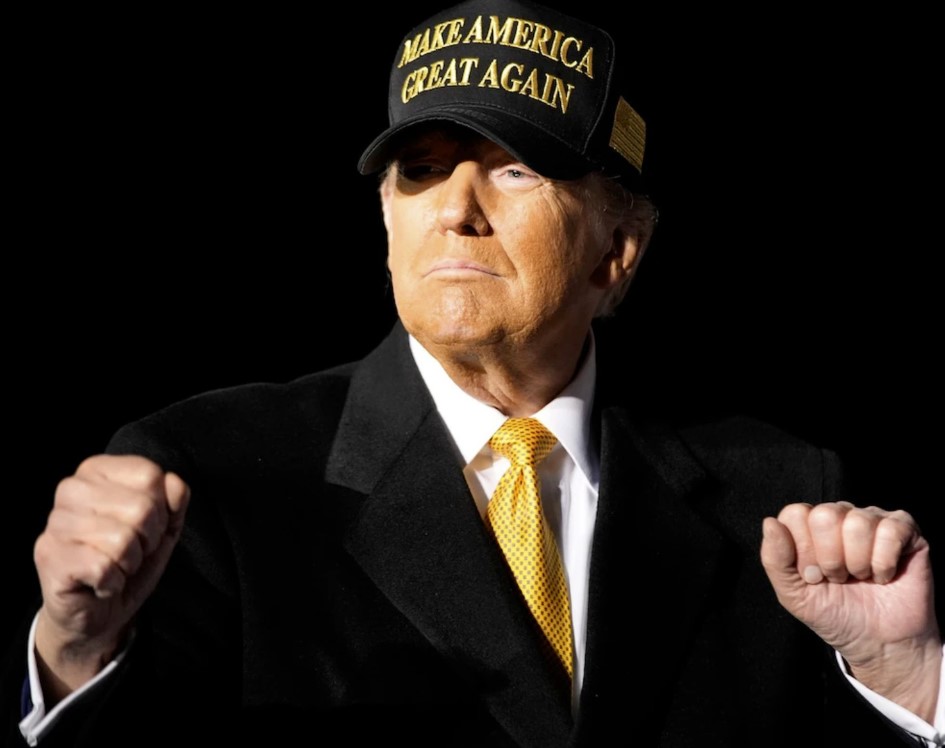 TRUMP DARK GOLD MAGA Navy HAT