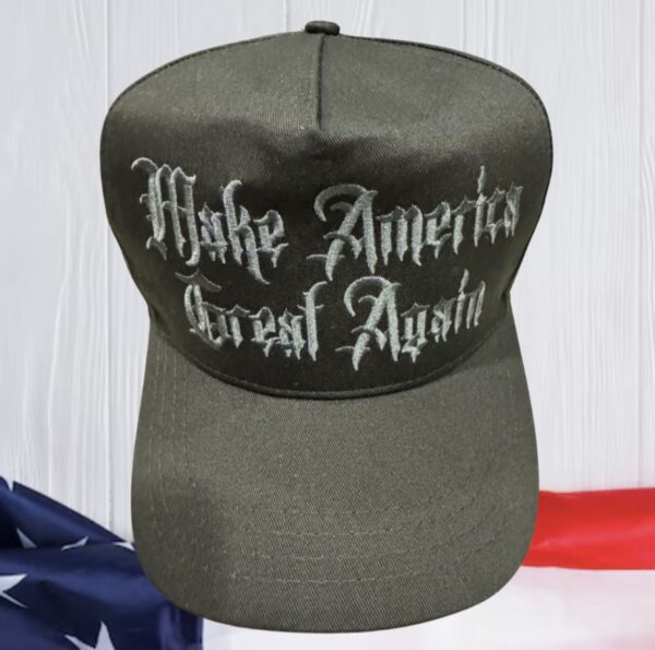 Elon Musk Dark Gothic MAGA Hat Trump 2024 Black Hat
