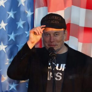 ‘Dark MAGA’ HAT Elon Musk rallies onstage with Trump in Pennsylvania