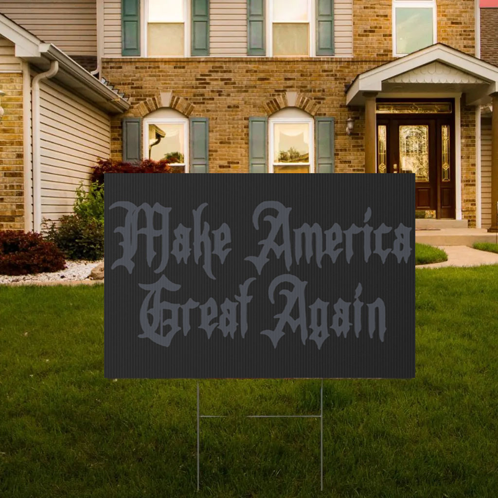 Elon Musk Dark Gothic Maga Yard Sign