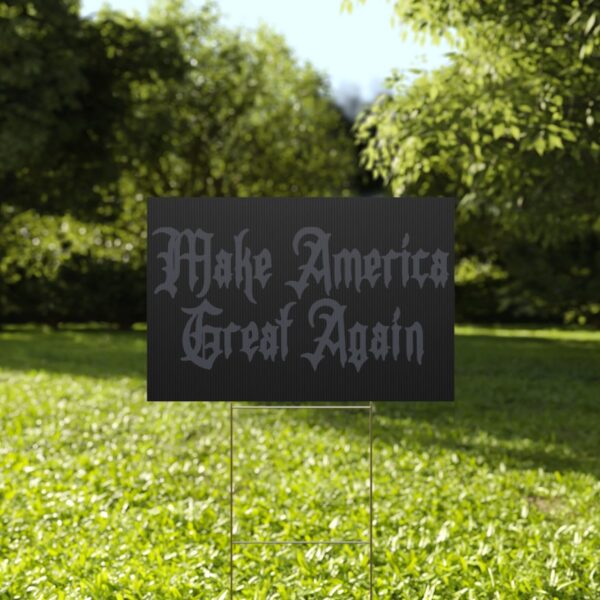 Elon Musk Dark Gothic Maga Yard Sign