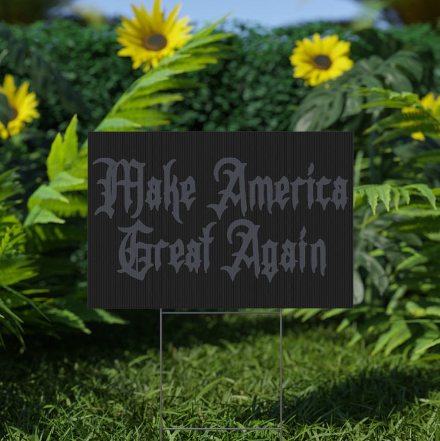 Elon Musk Dark Gothic Maga Yard Sign