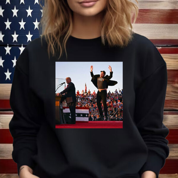 Elon Musk Is Literally Jumping For Joy To Support Donald Trump Shirt