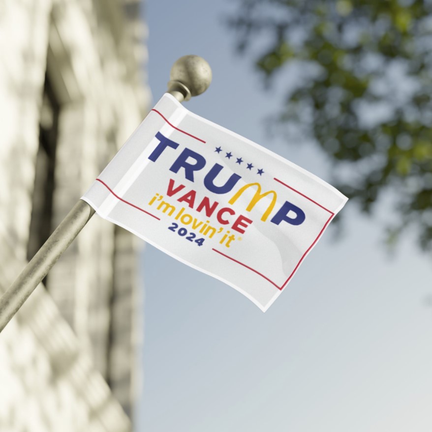 McDonald’s Trump vance I’m Lovin’ It Flag