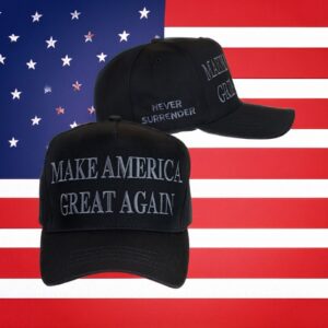 Never Surrender, Black MAGA Hat