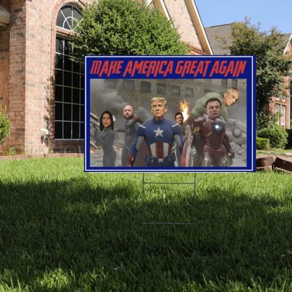 Republicans Crew Yard Sign, Make America Great Again Yard Sign