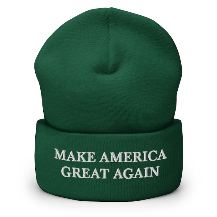 Make America Great Again Embroidered Warm Cuffed Beanie