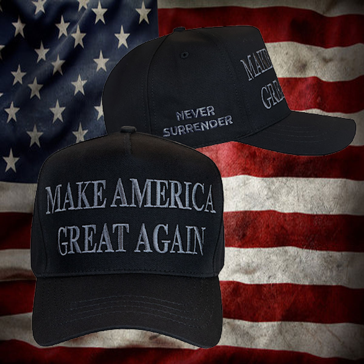 Never Surrender MAGA Hat Trump President 47