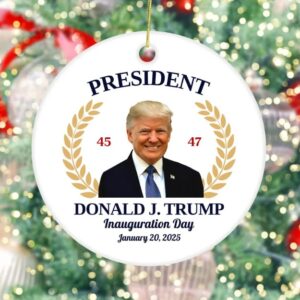 President of The United States Inauguration Day 2025 Republican Christmas Tree Ornament