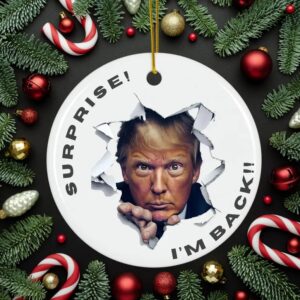 Trump Christmas, Humorous Trump Christmas Gift Ornament