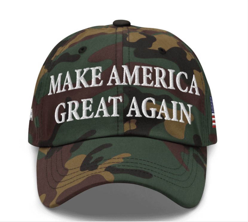 Trump MAGA Victory Green Camo Hat