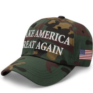 Trump MAGA Victory Green Camo Hat