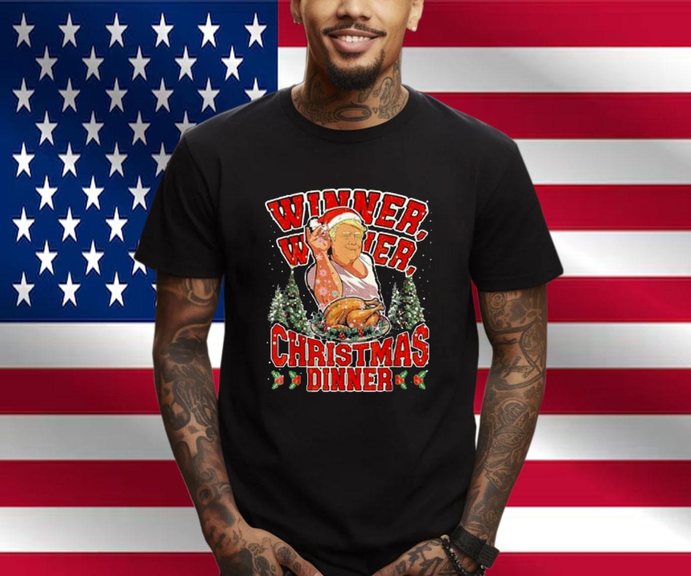Trump Winner Funny Winner Christmas Dinner Xmas Ugly Shirt