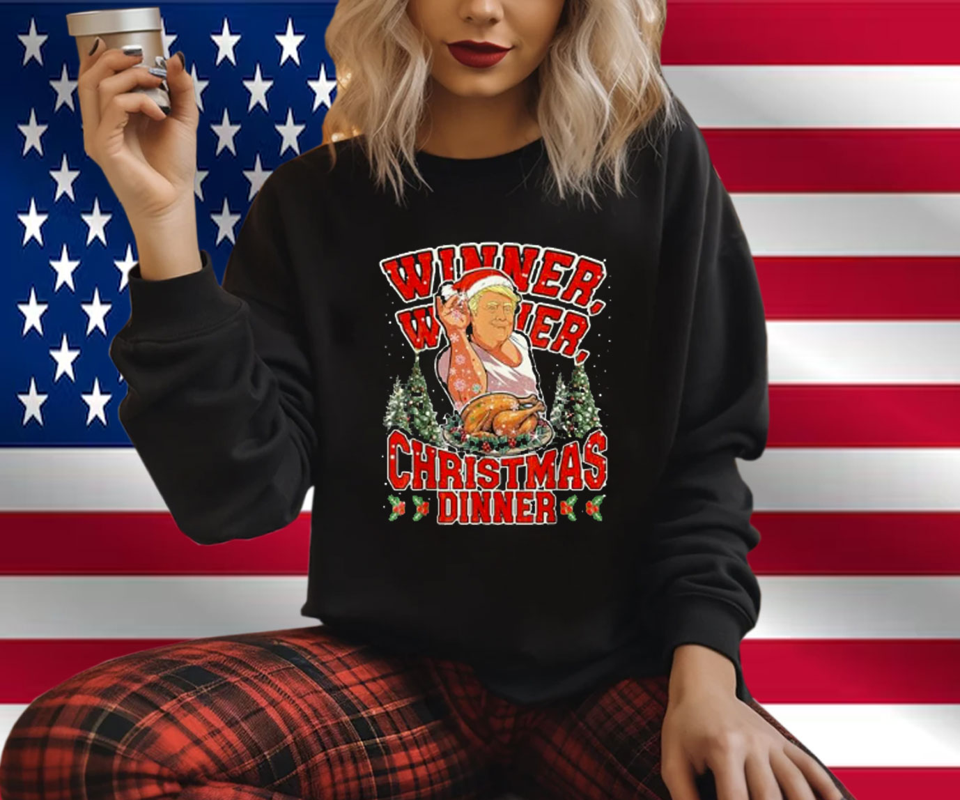 Trump Winner Funny Winner Christmas Dinner Xmas Ugly Shirt