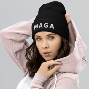 MAGA Black Cuffed Beanie