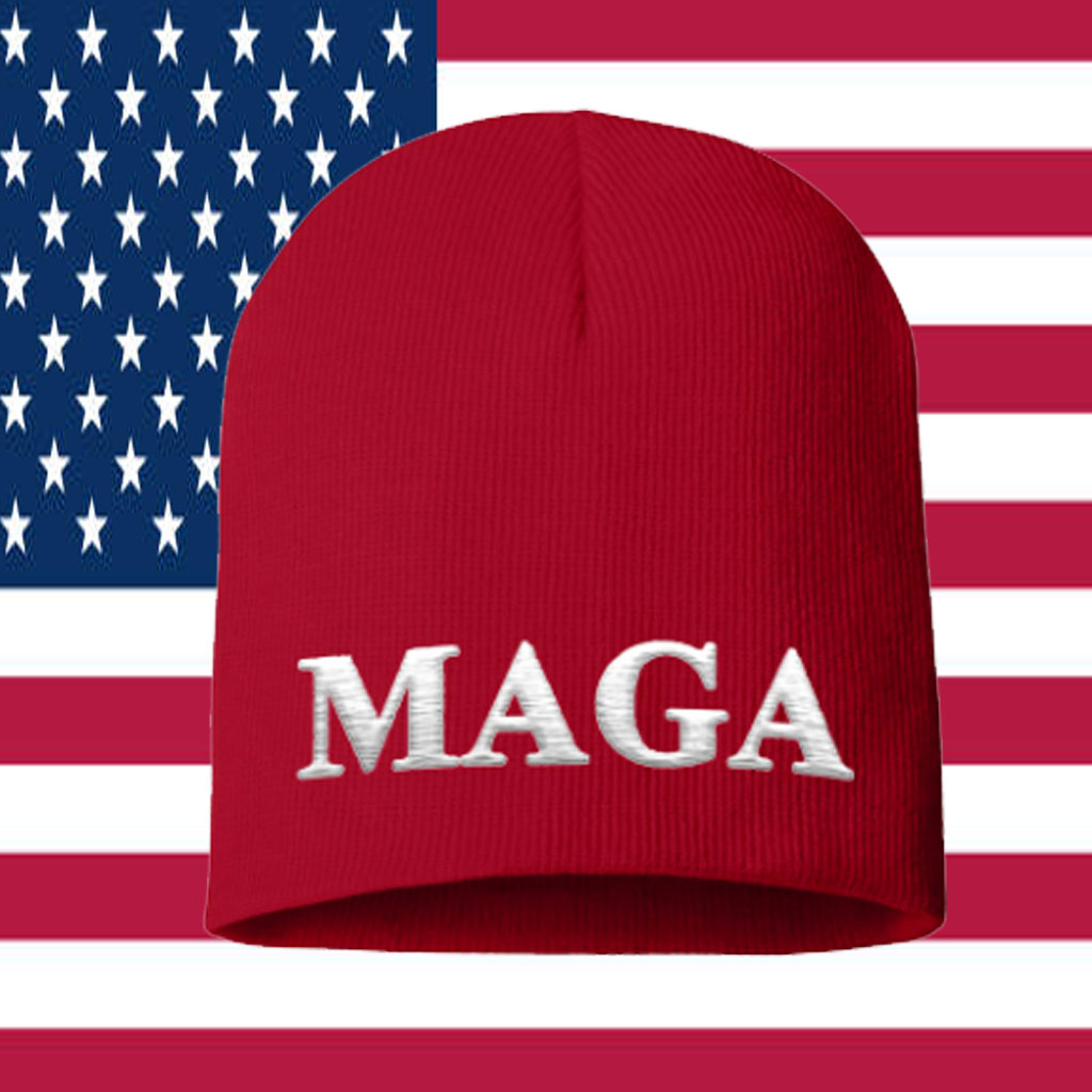 MAGA Red Cuffed Beanie