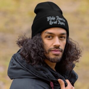 Trump Dark Gothic Maga 2025 Cuffed Beanie