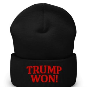 Trump Won 2025 Cuffed Beanie