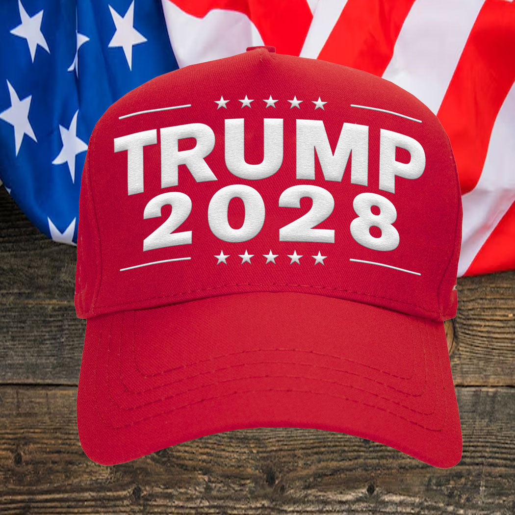 Eric Trump rocking the new Trump 2028 Hat