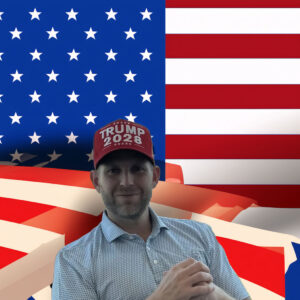 Eric Trump rocking the new Trump 2028 Hat