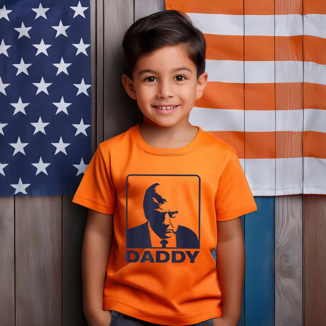 Trump Daddy 2025 President Kid T-Shirt 