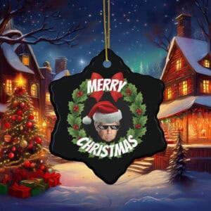 Funny Donald Trump Christmas Wreath Ornament