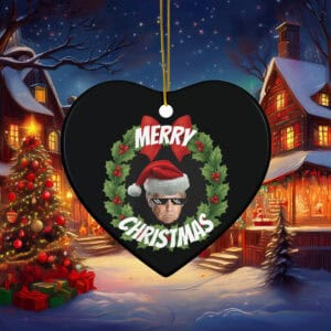 Funny Donald Trump Christmas Wreath Ornament
