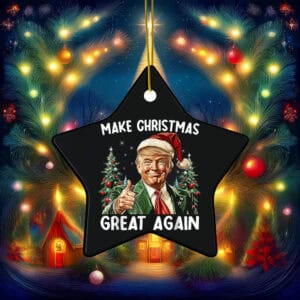 Make Christmas Great Again Santa Trump 2025 Ornament
