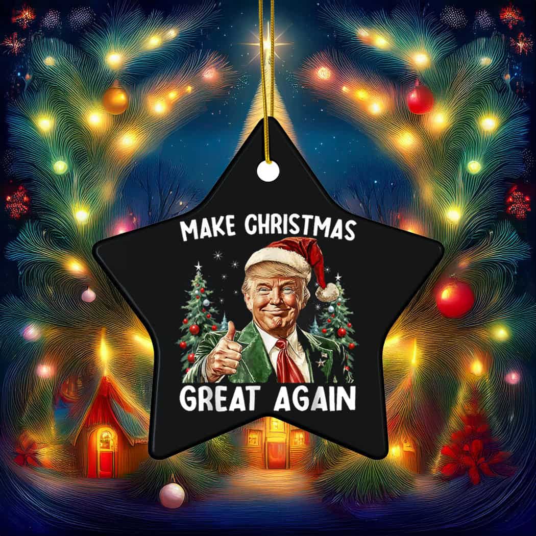Make Christmas Great Again Santa Trump 2025 Ornament Make Christmas Great Again Santa Trump 2025 Ornament