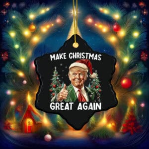 Make Christmas Great Again Santa Trump 2025 Ornament