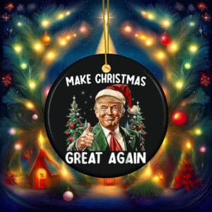 Make Christmas Great Again Santa Trump 2025 Ornament