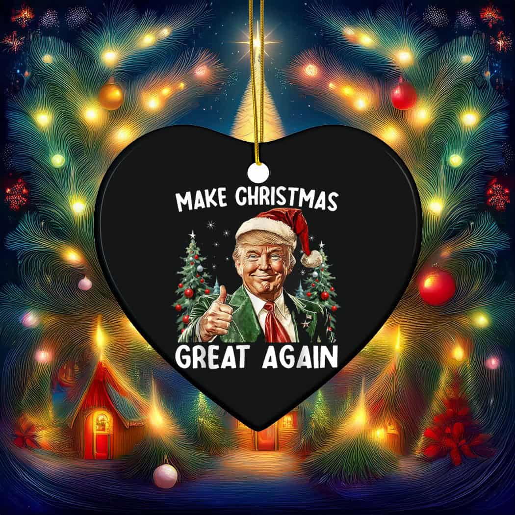 Make Christmas Great Again Santa Trump 2025 Ornament Make Christmas Great Again Santa Trump 2025 Ornament