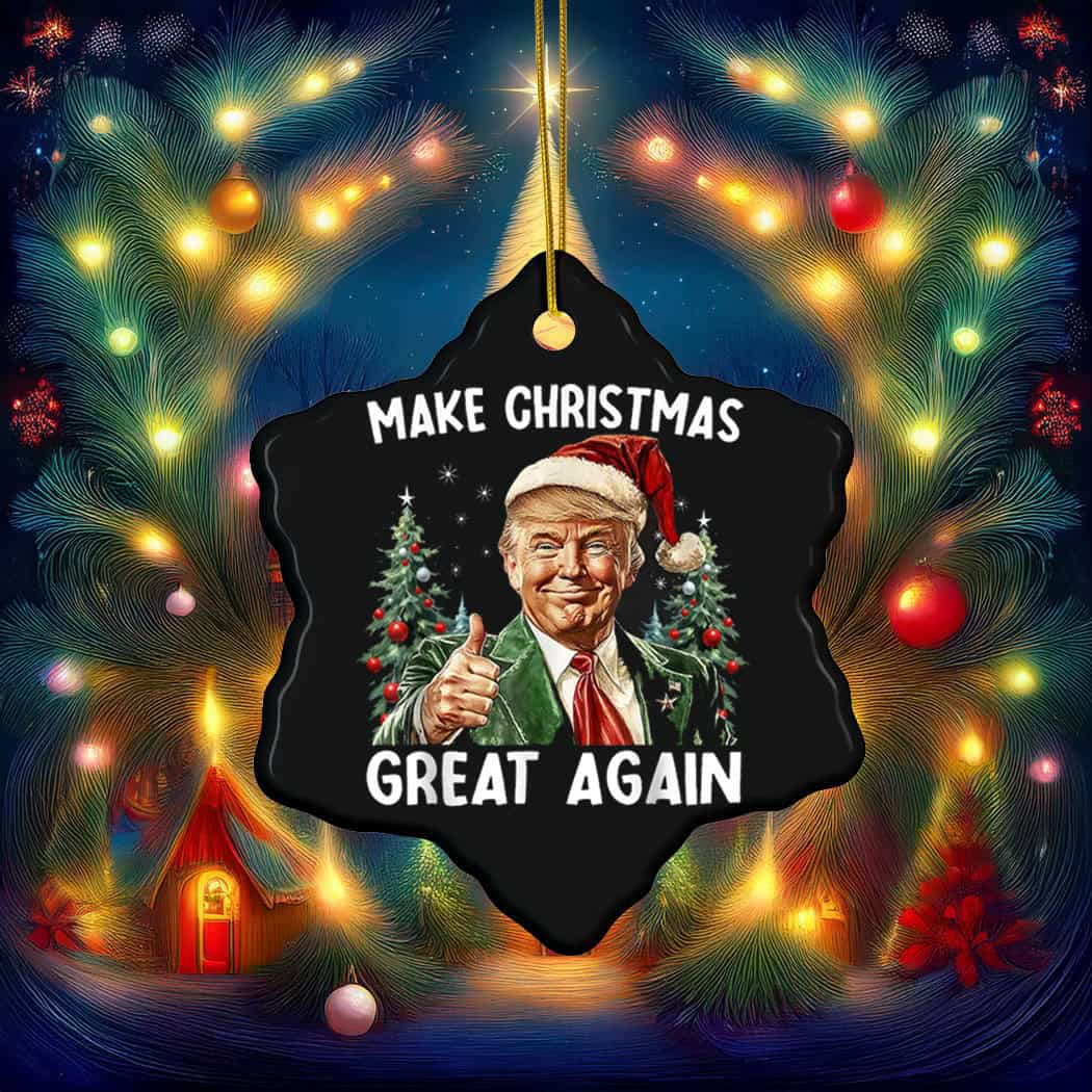 Make Christmas Great Again Santa Trump 2025 Ornament Make Christmas Great Again Santa Trump 2025 Ornament