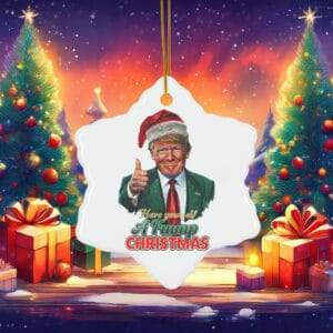 Santa Trump Christmas Ornament