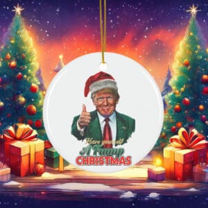 Santa Trump Christmas Ornament