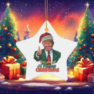 Santa Trump Christmas Ornament