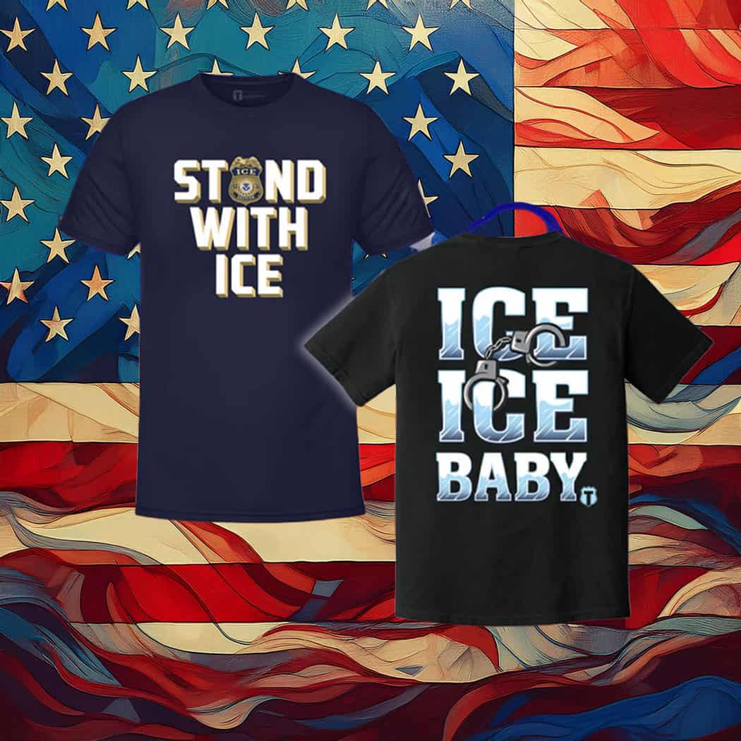 Stand With ICE T-Shirt ( Font - Back)