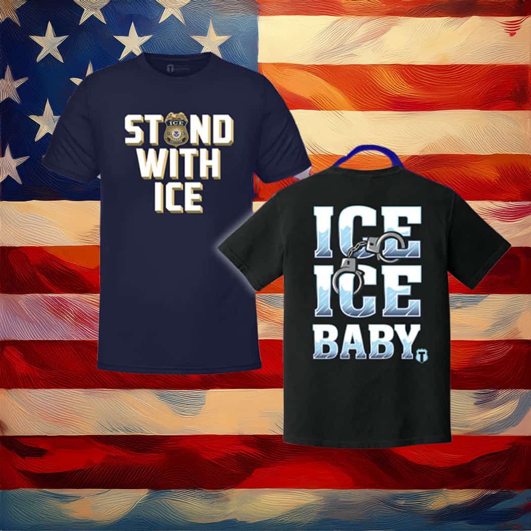 Stand With ICE T-Shirt ( Font - Back)