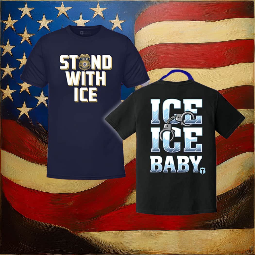 Stand With ICE T-Shirt ( Font - Back)