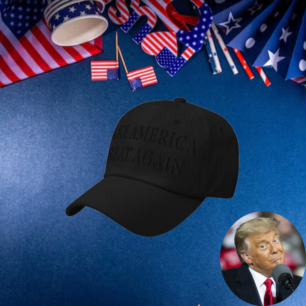 (Black on black) Dark MAGA Hat2