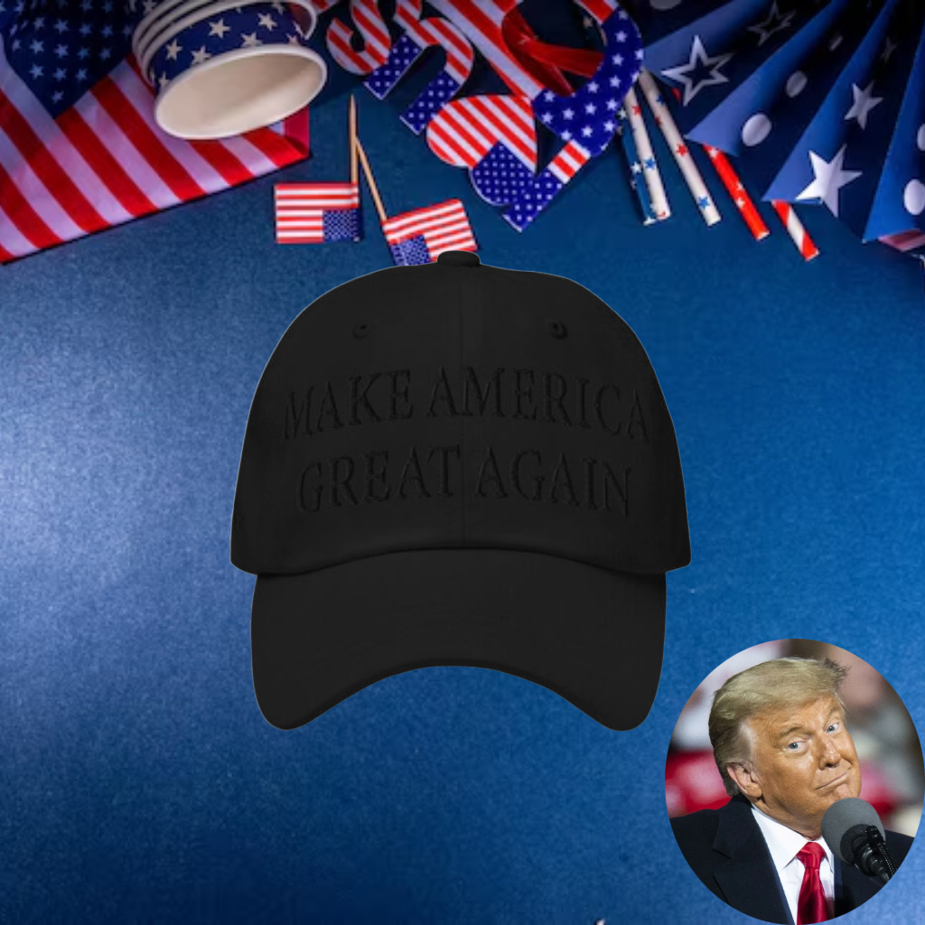 (Black on black) Dark MAGA Hat3