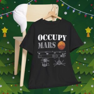 Elon Musk Wearing Occupy Mars Starship Rocket Unisex T-Shirt