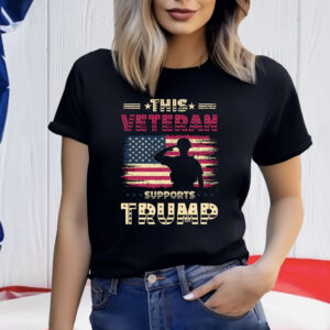 This Veteran Supports Trump 2024 American Flag Shirt